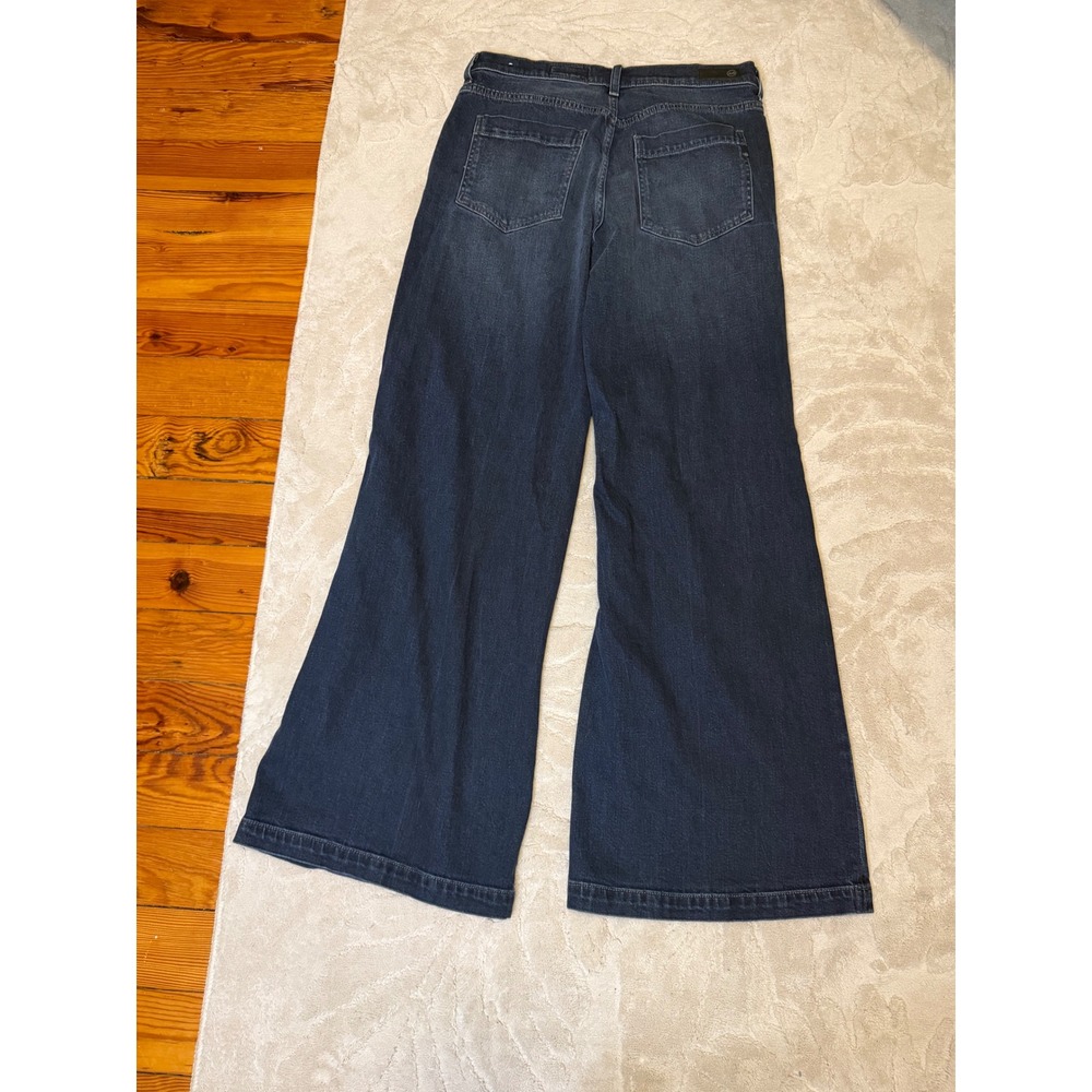 AG Adriano Goldschmied Stella Low Slung Palazzo Jeans Dark Wash Wide Leg 28 - Picture 2 of 7